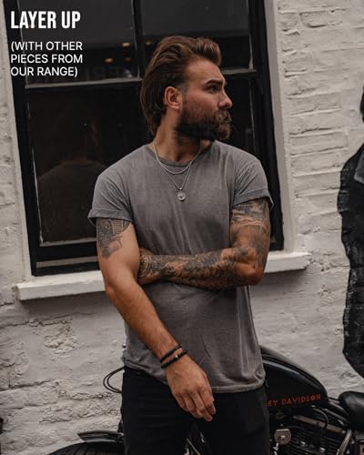 Forge & Foundry Men's 3mm Polished 316L Solid Stainless Steel Chain | Men’s Layering Necklace | “Martel” | Refined Hand-Crafted Jewelry, Designed by Jewelers, Forged for Men3