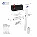 4Ever Products The Fitzgerald Mailbox with Post Included, Hanging Blank Address Plate, Black Metal Mailbox with White Vinyl Post Combo Complete System