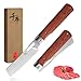 SENBON 440A Cuchillo de pelar de bolsillo plegable de estilo japonés de acero inoxidable súper afilado Mango de madera de palisandro natural Cuchillo de cocina portátil para acampar al aire libre