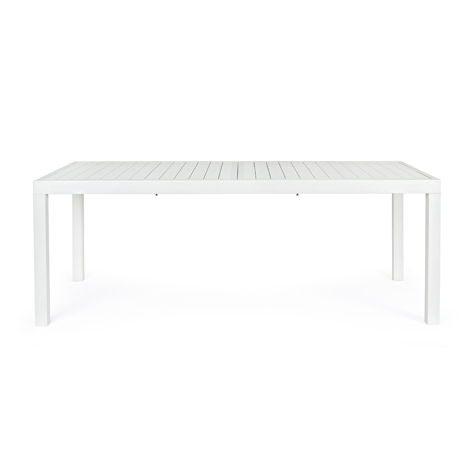 Decor Space Tavolo allungabile Fuerteventura in alluminio Bianco dogato da esterno per giardino (Tavolo/160-240 x 90 cm)
