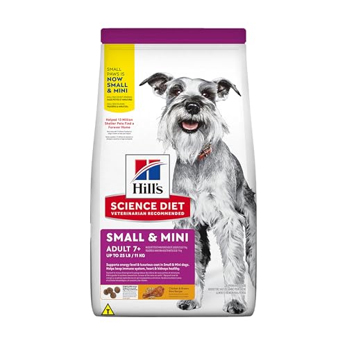 Ração Hill's Science Diet Adultos 7+ Pequenos e Mini para Cães Idosos sabor frango - 7.03kg