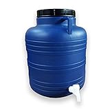 inkl. Schraubdeckel ohne Dichtung - Farbe blau - mit Zapfhahn