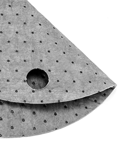 Qwork Absorbent Mats For 55 Gallon Drums - 25 Pads - Lightweight And Effective - 22" Diameter, 44 Oz Per Met For Oils, Coolants, Water #TOP6