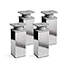 sossai® Gambe per mobili MFV1 | set di 4 | regolabili in altezza | Altezza: 100 mm (+20mm) | Design: Cromo | Forma angolare: 40 x 40 mm | Viti inclusi