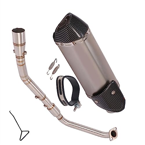 エスケープオートバイフルシステム排気修正されたヘッドリンクパイプマフラー DB キラーに適合するYZF R125 R15 V3 2017 2018 2019 2020