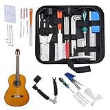 Gitarrenreparatur-Set – Multifunktionswerkzeug für Saiteninstrumente, Präzisions-Setup- und Einstellungs-Set, tragbare Wartungswerkzeuge, -Reparaturlösung für Musiker