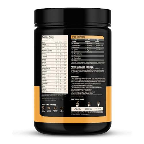 Image of MyFitFuel Advance MFF 100% Whey Protein Powder, Whey With Digestive Enzymes and Multi Vitamins | 500 gm, 14 Servings (Chocolate Fudge)