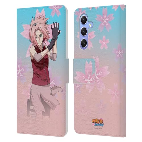 Naruto Housse Cuir Samsung A34 5G Sakura pour Sorties et Vidéos
