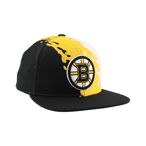 Image of ZHATS NHL Unisex-Adult NHL Officially Licensed Adjustable Snapback Hat Flat Bill Z11 Retro Paintbrush