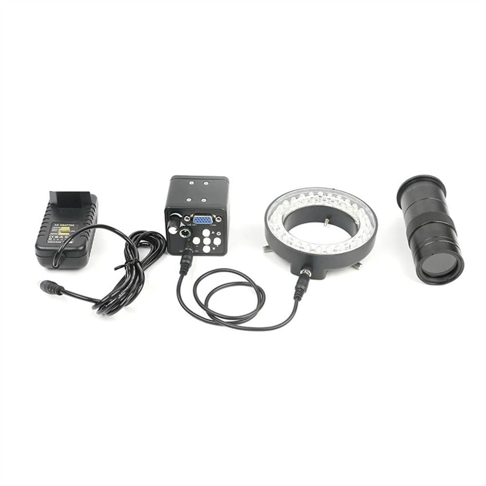 Accessori per microscopio da laboratorio 1080P VGA Elettronico Digitale Video Microscopio Industriale Macchina Fotografica Regolabile HA CONDOTTO LA Luce 130X C mount Obiettivo for Il Telefono PCB Sal