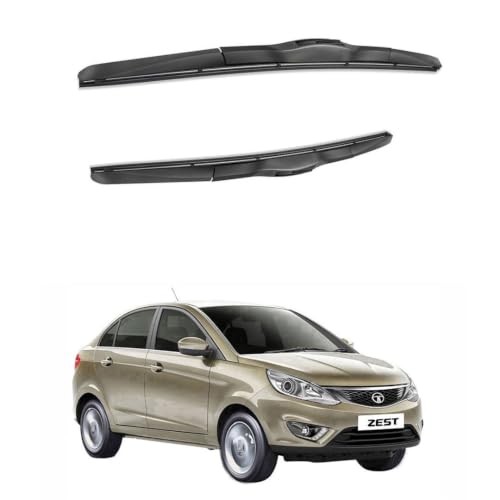 Image of Oshotto Frameless (O.E.M Type) Replacement Wiper Blades Compatible with Tata Zest (24 inch / 13 inch)