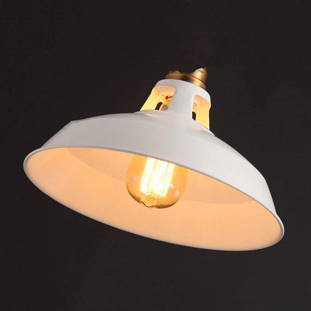 Lámpara colgante blanca E27 de hierro fundido estilo retro industrial