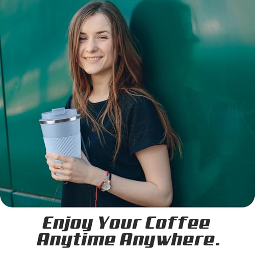 Image of Vacuum Insulated Stainless Steel Travel Coffee Mug,Leak Proof Cup with Lid