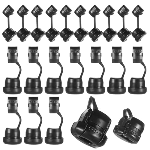 20Pcs 6N-4 & 4N-4 Round Strain Relief Cord Connector Power Cord Strain Relief Black Nylon Insulating Cable Bush Grommet Electric Cables Protector for Wire Home Wire Cover Management