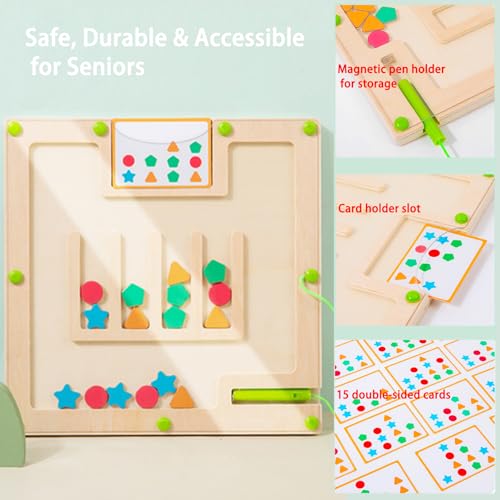 Image of Sorting Board Matching Activity Memory Game for Dementia Activities for Seniors, Alzheimers Activities for Elderly with Dementia Products, Handheld Busy Boxes Gifts for Dementia Patients