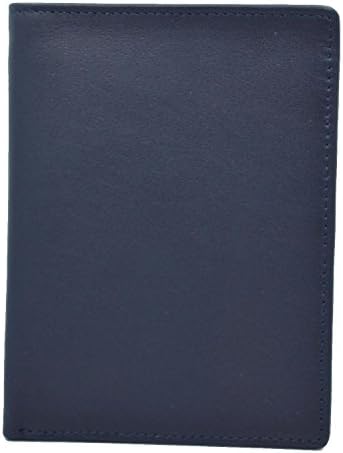 Royce Leather RFID Blocking Bifold Passport Currency Travel Wallet, Blue, One Size
