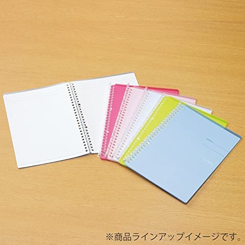 Kokuyo Smart Ring Binder, Up To 25 Sheets, A5, 20 Holes (Vivid Pink, Green & Clear) #TOP5