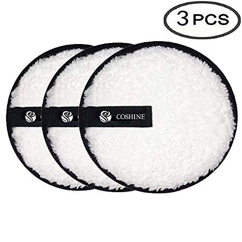 Coshine Makeup Removal Cookie Puff, Face Eraser Removing Cleaning Puff (3pieces)