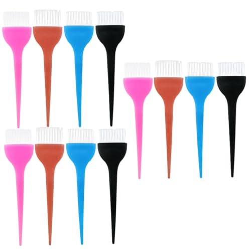 DECORNIJIA 12 pezzi Spazzole per Tintura Capelli Pennelli Professionali Resistenti e Riutilizzabili Manico Ergonomico per Applicazione Uniforme Multiuso per Centri Estetici e Uso Domestico