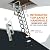 Alloy Steel Attic Stairs 11.5ft Kit, 660lbs Capacity Reinforced Folding Loft Ladder with Top Handles, Professional S-Bend Extension Stairs for Garage Loft Storage(3-3.5M)