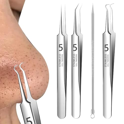 Herramienta para extraer puntos, herramienta para quitar espinillas, kit de herramientas para quitar espinillas, con caja de almacenamiento, herramienta para quitar espinillas