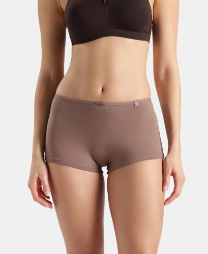 Image of Jockey SS04 Women High Coverage Super Combed Cotton Elastane Stretch Boy Leg (Pack of 2)