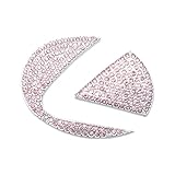 Cinkenyo Bling DIY Car Diamond Car Accessories for Women Compatible with Lexus,Rhinestone Car Logo Bling Car Stickers DIY Glitter Decals for Automotive Interior Sticker Badge Accessories,Small Pink
