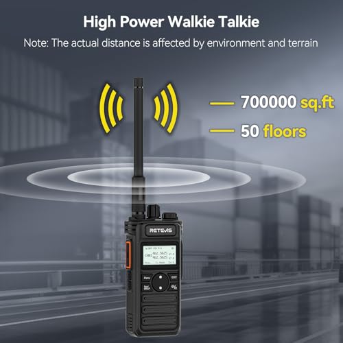 Image of Retevis RT86S (2nd Gen RT86) Walkie Talkie Long Range,Professional 2 Way Radio with Mic,Group Call,Heavy Duty,LCD Display,2600mAh Type-C,GMRS Two Way Radio for Distribution Center Logistics(10Pack)