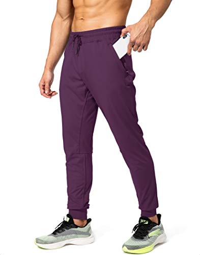 G Gradual Men's Sweatpants With Zipper Pockets Athletic Pants Traning Track Pants Joggers For Men Soccer, Running, Workout (Wine Red, Large) #TOP1