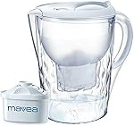 14-Cup Water Filtration Pitcher, Everest White with Change Filter Indicator, Reduces Chlorine Taste and Odour from Tap Water, Holds 3.5L Water (M100360.1F)