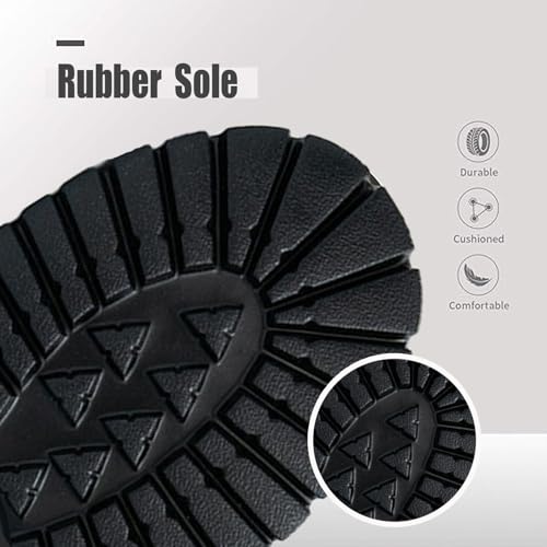 Men's Slip-On Leather Platform Loafers with Non-Slip Height-Enhancing Lug Soles, Classic Retro Round-Toed Wide-Toed Business Dress Shoes for Work Formal Casual3