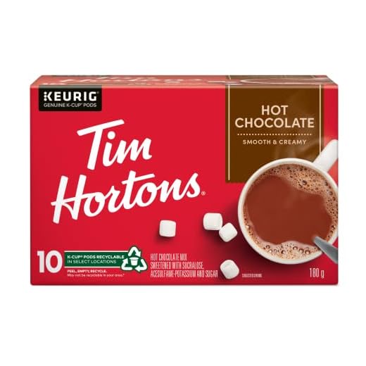 Tim Hortons Original Hot Chocolate, Single Serve Keurig K-Cup Pods, 10 Count