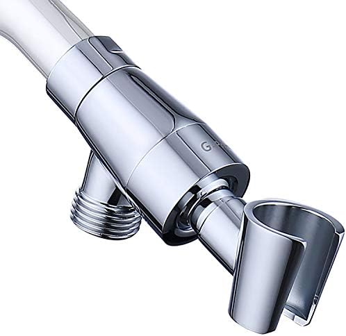 G-Promise Metal Shower Head Holder for Hand Held Showerhead, Adjustable Bracket, Shower Arm Adapter, Universal Shower Arm Mount, Chrome Finish