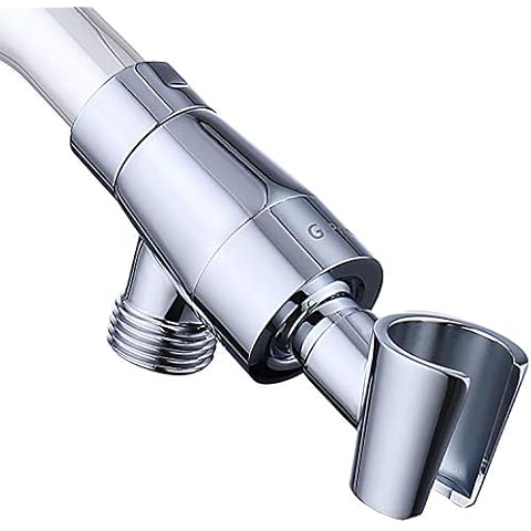 Metal Shower Head Holder for Hand Held Showerhead, Adjustable Bracket Holder, Shower arm Adapter, Universal Shower Arm Mount, Chrome Finish Cover