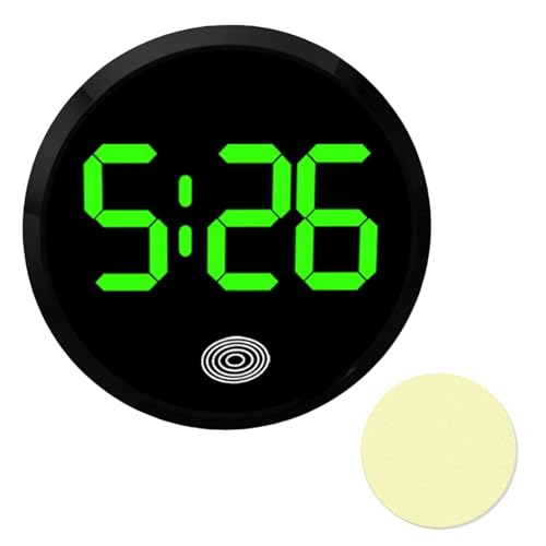 Horloge de tableau de bord autocollante, mini horloge numérique pour voiture, camion, camping-car et maison