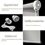 Light Filtering Roller Blinds 40 x 240 cm Thermal Insulated Privacy Protected Thermal Blackout Blinds Easy Fit Roller Blinds for Windows and Doors, White - Image 7