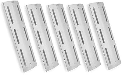 5 Pack Stainless Steel Heat Plate for Brinkmann 810-8300-F, Pro Series 7231, Grill Chef PAT502, Saturn JH665SB & Kenmore 141.163291, 141.162271 Gas Grill Models