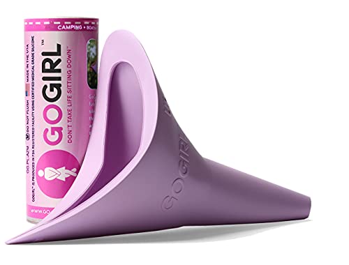 GoGirl Female Urination Device (FUD) - #1 FUD Made in The USA. Pee Standing Up! Portable Female Urinal for Women, Soft, Flexible, Reusable, Pee Funnel Medical-Grade Silicone, Patented Design.
