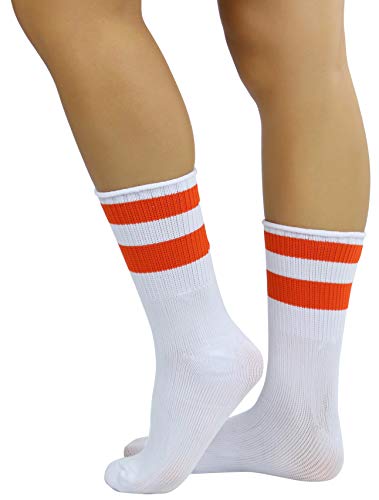 Image of ToBeInStyle Women's Acrylic Ankle Hi With Double Stripe Top Crew Fun Athletic Socks
