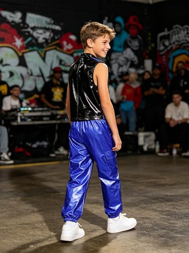 Disfraz de fiesta para niñas 2 piezas estilo hip hop miniatura 4