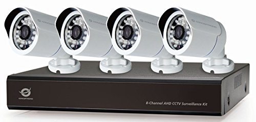 Preisvergleich Produktbild Conceptronic C8CHCCTVKITD1080 8-Kanal-AHD-CCTV-Überwachungs Kit 1080p weiß / schwarz