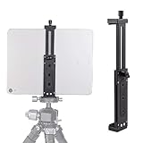 XILETU XJ15 タブレットホルダー 三脚用 タブレットホルダー iPadホルダー 三脚マウント用 タブレットホルダー コールドシュー付き iPad三脚アダプターブラケット ユニバーサル アルカスイス 130-230m幅のタブレットに適応 web会議/生放送/ビデオ録画/映画鑑賞に対応黒