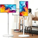 Generico Smart TV 21,5 Pollici Touch Screen, Monitor Portatile con Ruote