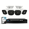 PoE 4K Security Camera System 8CH, VEEZOOM 4pcs 5MP Outdoor Security Cameras, AI Human/Motion Detection, 4K 8 Channel…