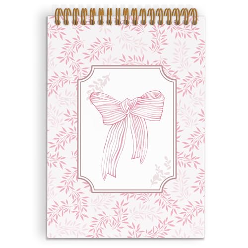 Carnet à spirale rose chic pour des notes d'étudiantes organisées