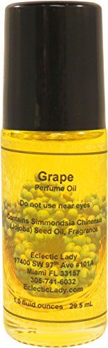 Grape Perfume Oil, 1.0 Oz Portable Roll-On Fragrance with Long-Lasting Scent, Delightful Essential Oils and Jojoba Oil For Daily Use