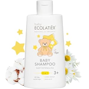 Kids Shampoo & Body Wash 2-in-1 Easy Detangling 3+ – Tear-Free, Hypoallergenic, 97.5% Natural, Vegan Gentle Care for Kids’ Hair & Skin, 8.5 Fl Oz – ECOLATIER