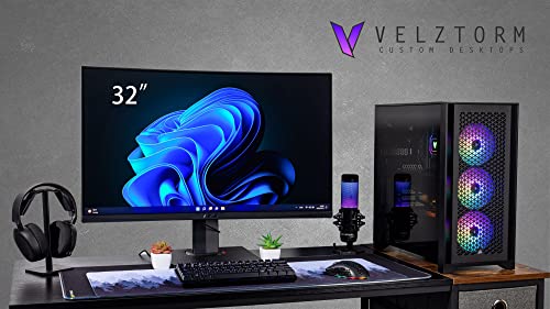 Image of Velztorm Armix Custom Built Gaming Desktop PC (AMD Ryzen 9 7900X, GeForce RTX 5080, 64GB DDR5, 8TB PCIe SSD, RGB Fans, 240mm AIO, 1000W PSU, WiFi 6E, Bluetooth 5.3, RJ-45, 1 Display Port, Win 11 Home)
