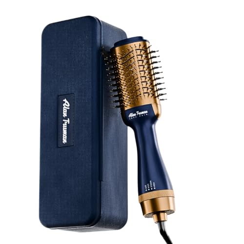 Image of Alan Truman The Blow Brush with Storage & Travel Case - Midnight Blue| Dryer In The Form Of A Brush| A 6 in 1 Multistyler