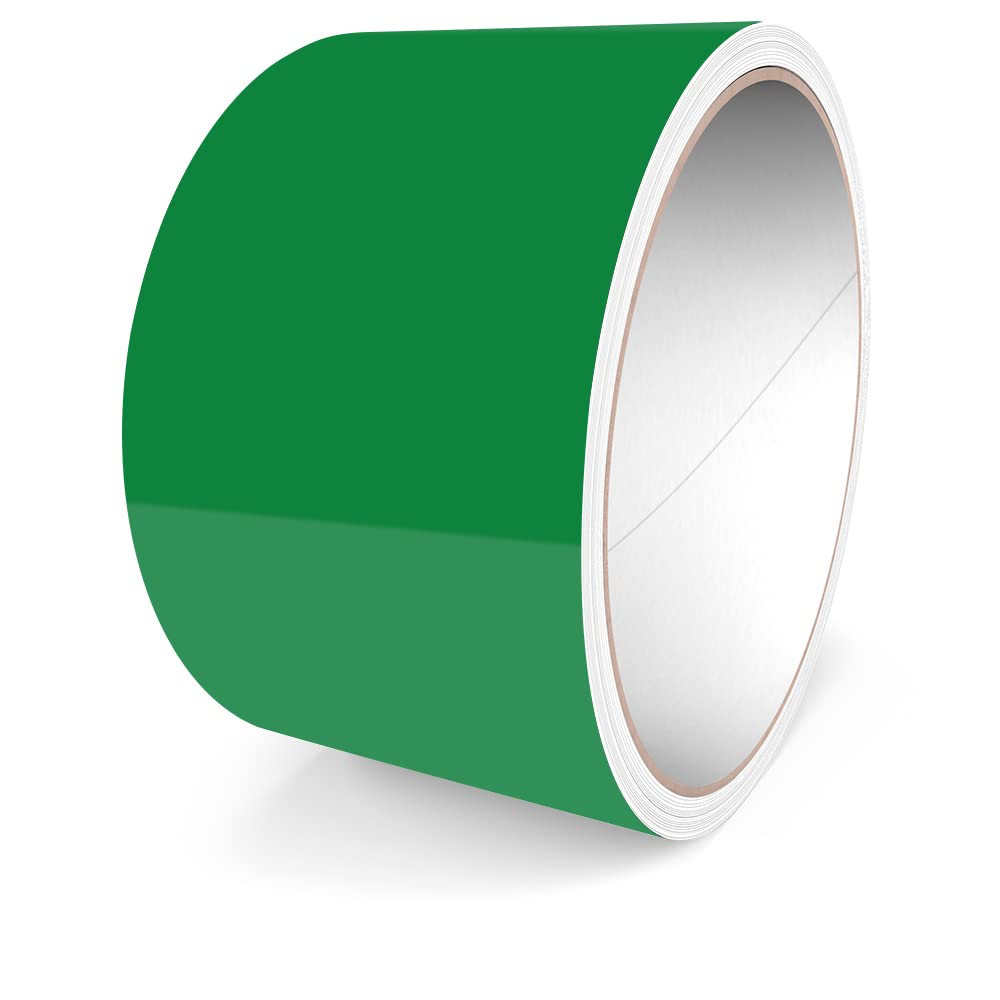 Bandes Décoratives, Vert Brillant, 70 mm Largeur, 10 m Longueur, RAL 6029, Autocollant Film Voiture Bateau Moto Camping-Car Caravane